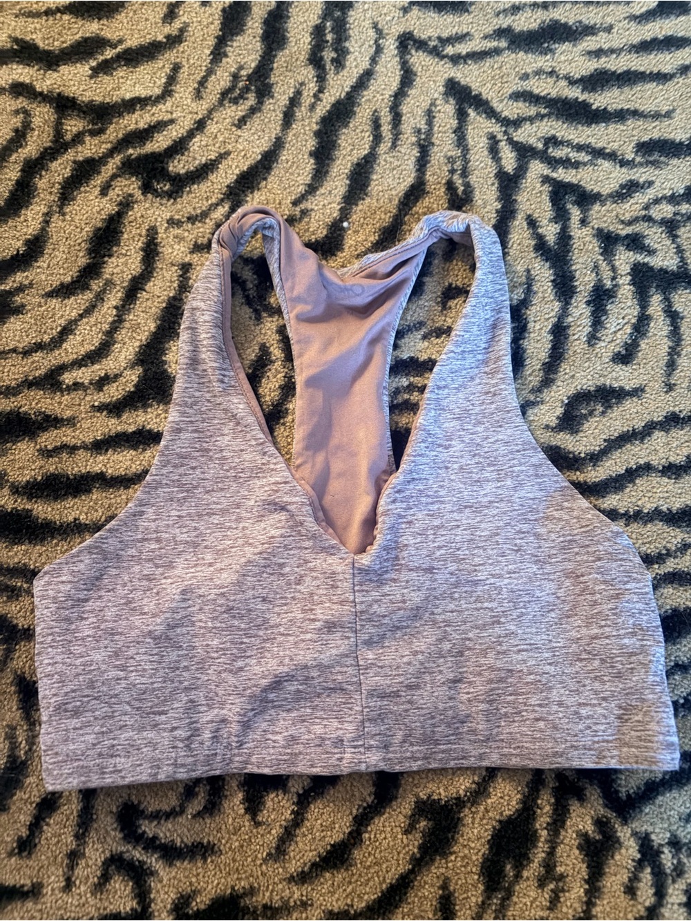 ALO Yoga Lavender Heather Racerback Sports Bra